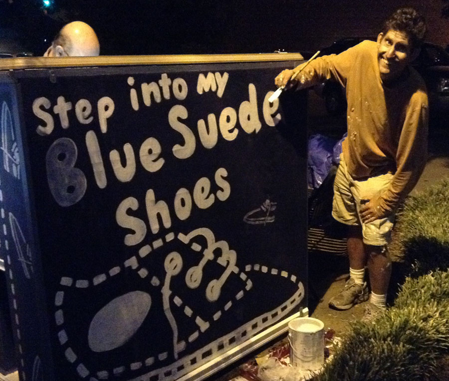 Me painting Piano at nite