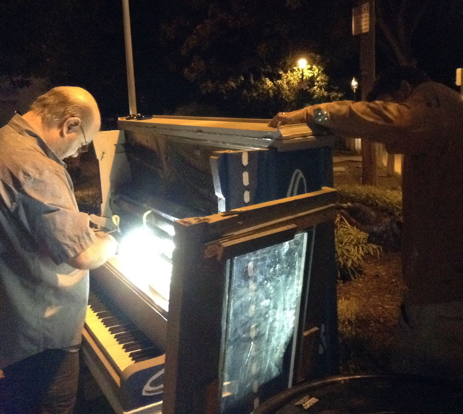 Piano getting tune up