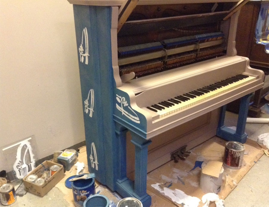Piano getting Paint Job
